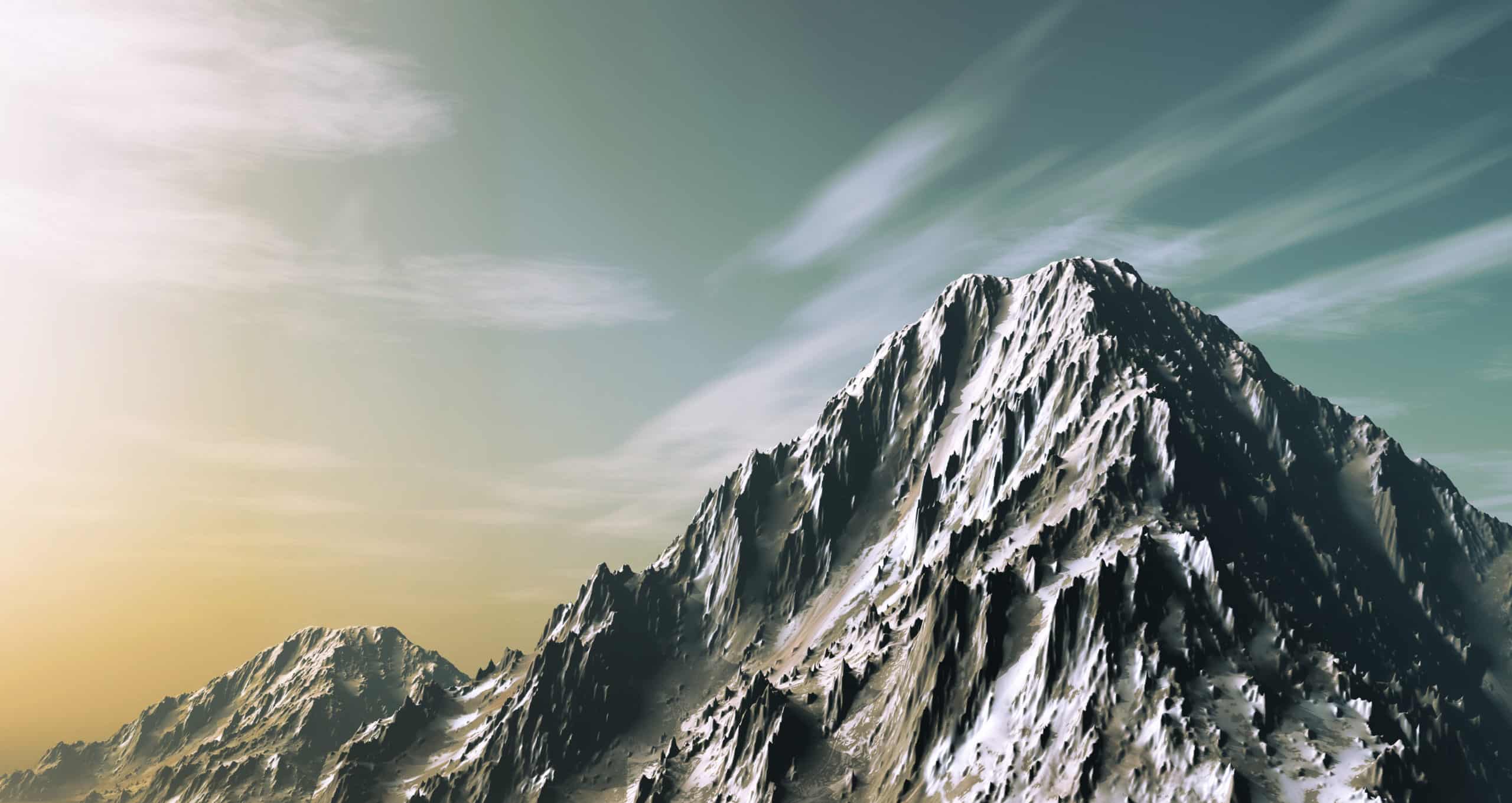 3D snowy mountain